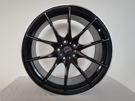 19X8.5 BLACK MACHINED LIP PCD 5X114.3 ET 40 CB 73.1