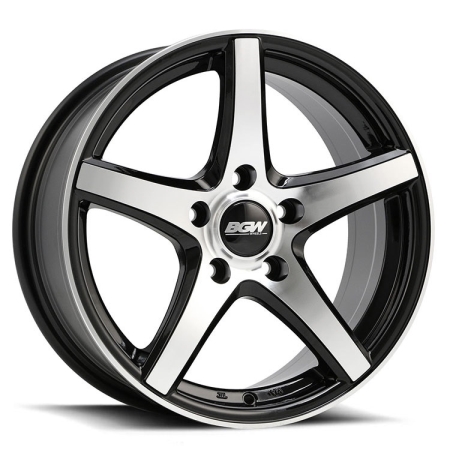 17X7.5 BGW 5X114.3 35 APEX GLOSS BLACK W MACHINED FACE