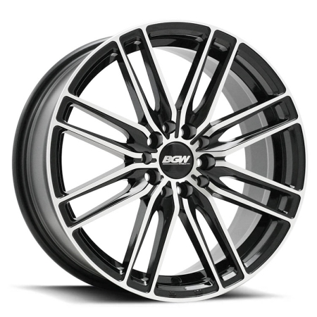 16X7 BGW 5X108/114.3 40 MAZE GLOSS BLACK W MACHINED FACE