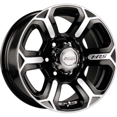 16X8 HRS 5X150 0 H-427 GLOSS BLACK W MACHINED FACE