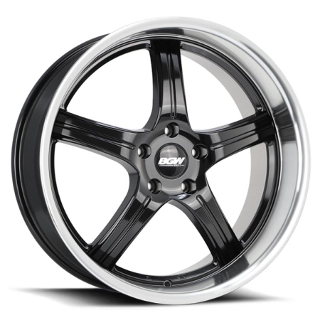 17X8 BGW 5X120 35 RAMPAGE GLOSS BLACK MACHINED LIP